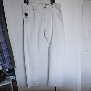 NWT Polo Ralph Lauren 36x32 Men's Crisp White Straight Jeans